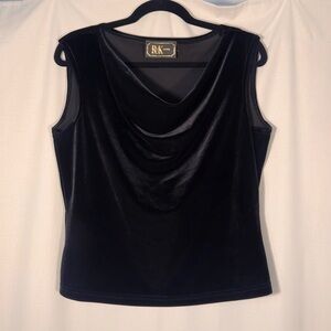 Vintage R&K Evening Velvet Cowl Neck Top